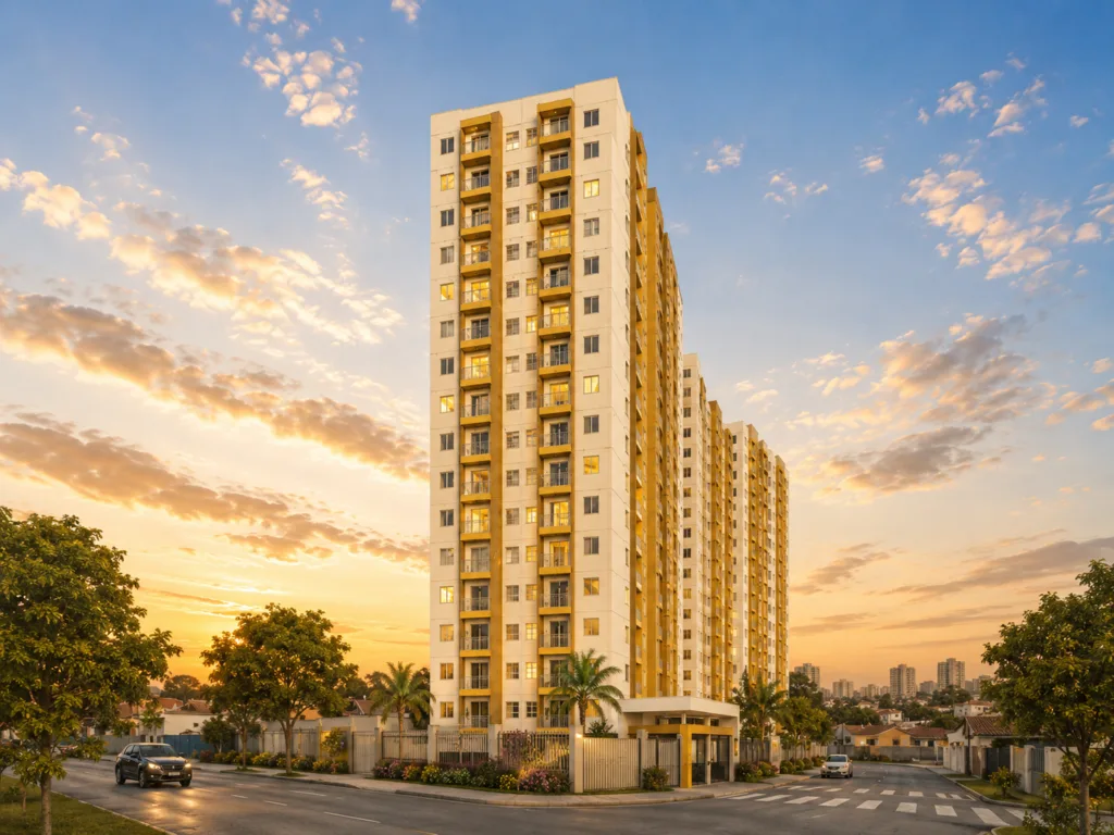 Ilustração de condomínio residencial, opção 2 da Zona Leste