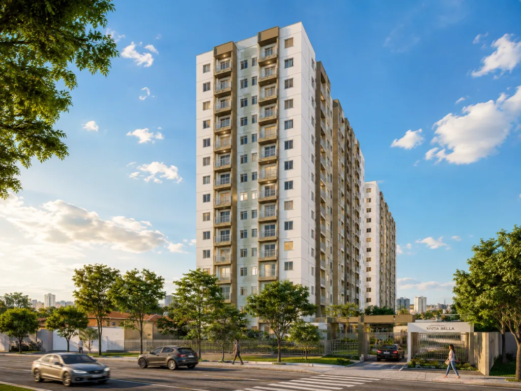 Ilustração de condomínio residencial, opção 2 da Zona Oeste